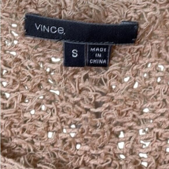 Vince - Fuzzy Eyelash, Hand Knit, Boatneck Sweater in “Nude" - Size S, Tan - Picture 8 of 10